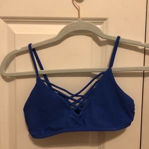 Blue Cross Over Bikini Top